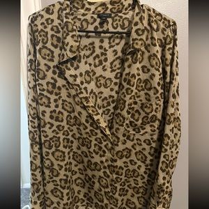 Ann Taylor cheetah print top